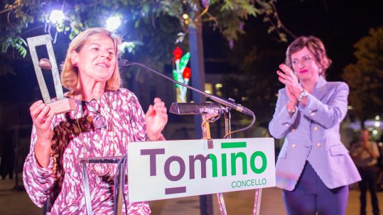 Tomiño rende unha sentida homenaxe a Toñi Vicente, pioneira en poñer rostro de muller á alta cociña. Fotografía: Gustavo Rivas