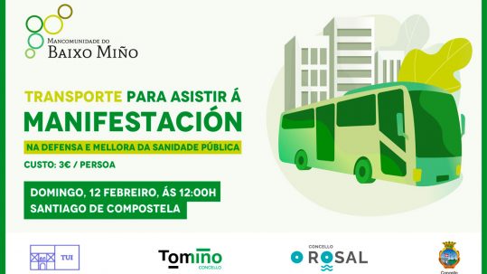 A Mancomunidade do Baixo Miño porá autobuses para acudir á manifestación en defensa da sanidade pública en Santiago