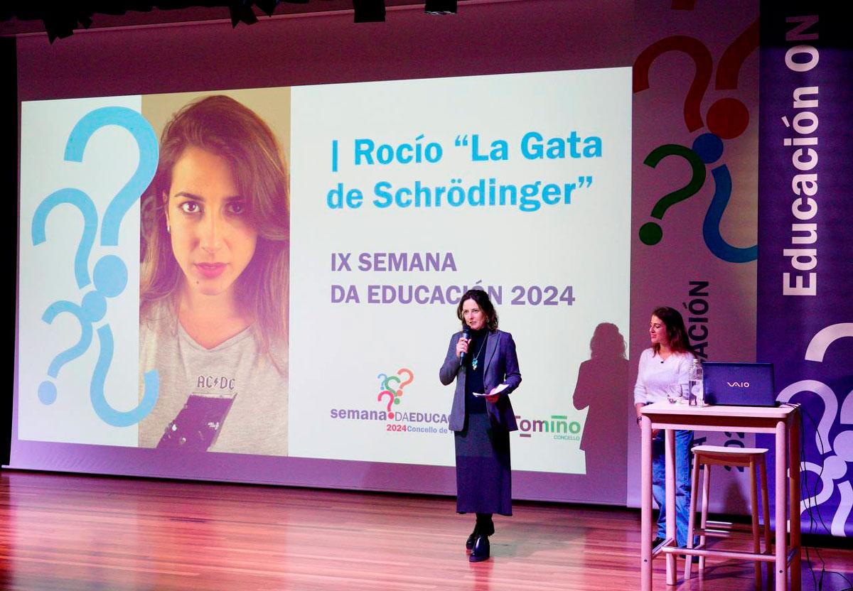 Rocío Vidal na IX Semana da Educación de Tomiño.