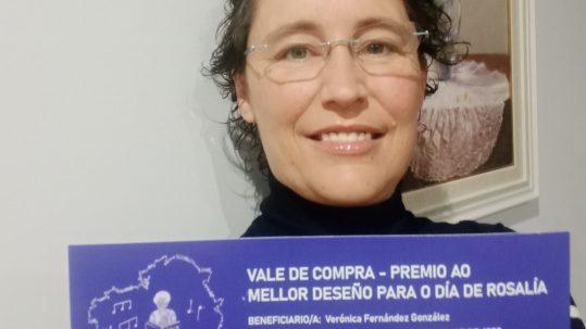 A tomiñesa Verónica Fernández gaña o concurso de deseño do Día de Rosalía