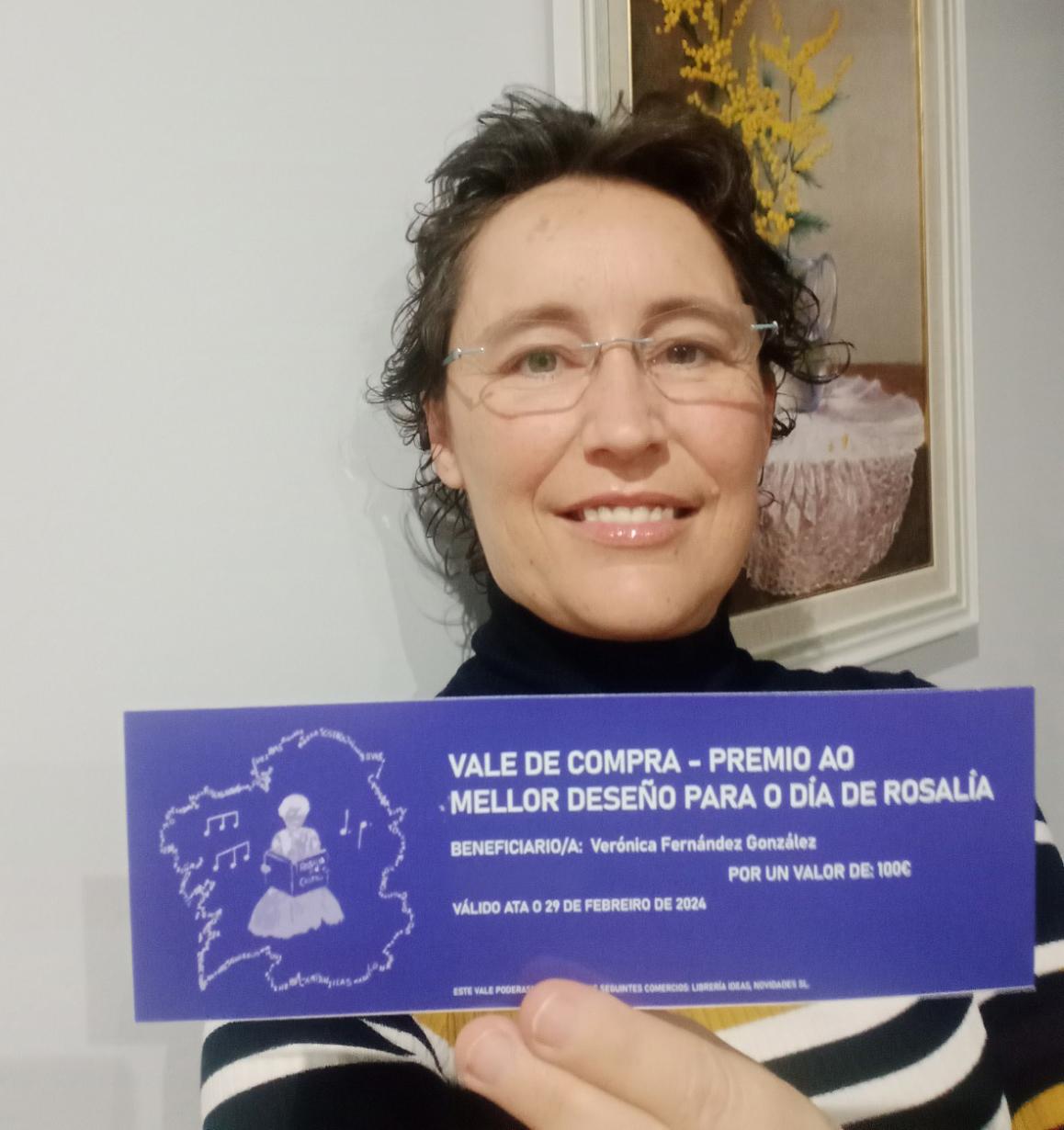 A tomiñesa Verónica Fernández gaña o concurso de deseño do Día de Rosalía