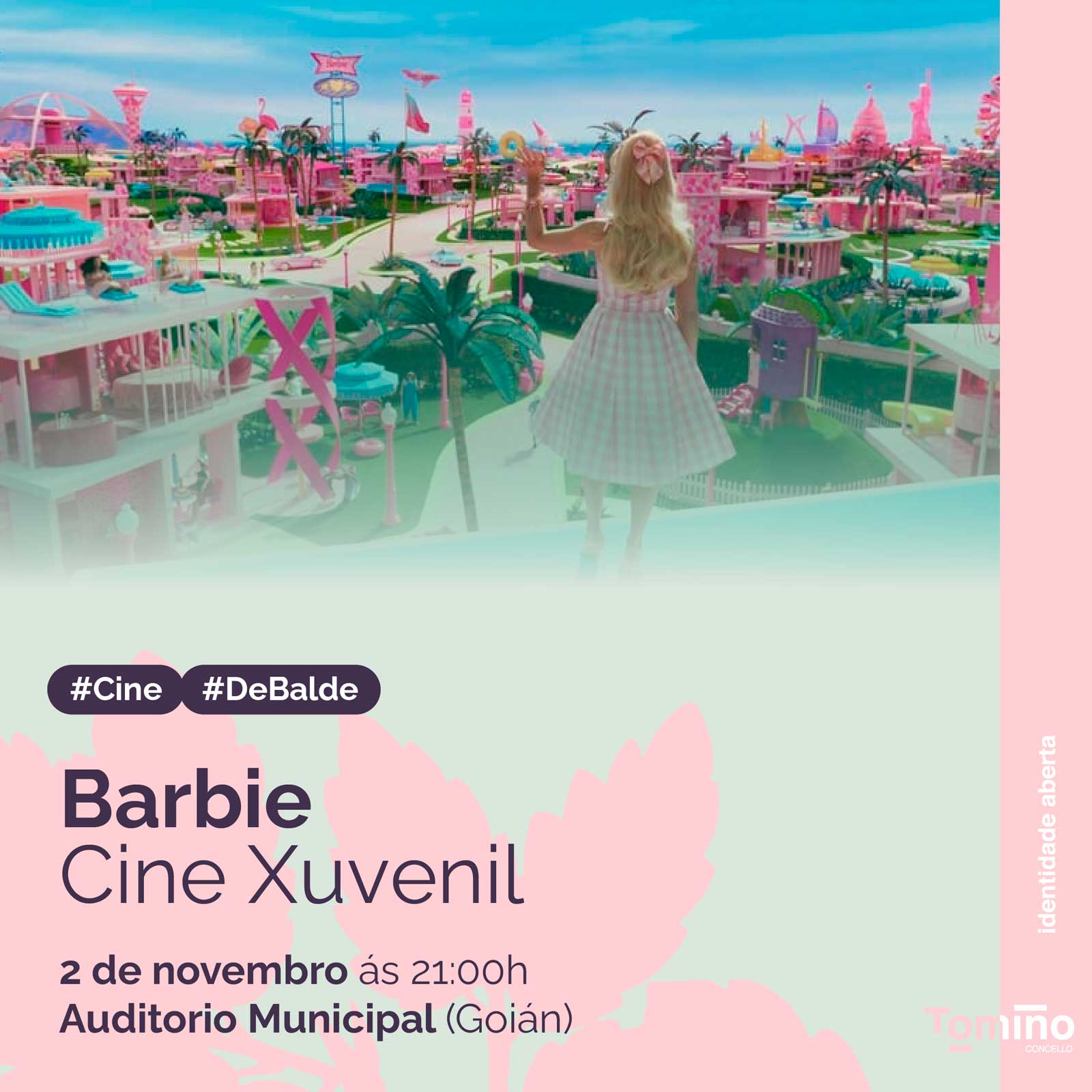 Cine xuvenil en Tomiño coa proxección de ‘Barbie’ e flocos de millo de balde